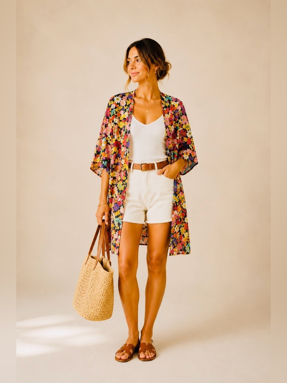 LuLaRoe Shirley Kimono Size S Floral Duster Cover Up Sheer Boho Waterfall